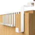 Produktbild: 4smile Türhaken - 10er Set, Weiss - Edelstahl Türhaken zum Einhängen In