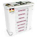 Produktbild: ® Tablettenbox 7 Tage | MADE IN GERMANY | Pillendose mit je 4 Fächer - morgen...