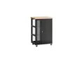 Produktbild: SoBuy Küchenwagen mit 2 Türen Schwarz 60x40x90cm Modern