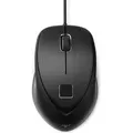 Produktbild: HP USB-Fingerprint-Maus - Beidhändig - USB Typ-A - Schwarz - Schwarz