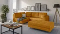 Produktbild: S-Style Möbel Ecksofa Cuba mit Fußhocker im skandinavischen Stil, Holzfüßen, Ottomane links oder rechts bestellbar, mit Wellenfederung