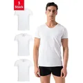 Produktbild: Burnell & Son Unterhemd T-Shirt Business mit Kurzarm und V-Ausschnitt für Herren aus Baumwolle (Packung, Set, Spar-Pack, Spar-Packung, 3-St., 3er Pack) Feinripp, extra lang - Basic Slim Fit weiß XL