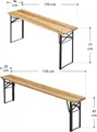 Produktbild: Juskys Bierzeltgarnitur Bichl 3-teilig klappbar - Biertisch + 2 Bierbänke - Holz