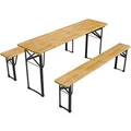 Produktbild: Juskys Bierzeltgarnitur Bichl 3 teilig mit,ackiertem Tannenholz 170 cm