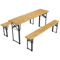Produktbild: Juskys Bierzeltgarnitur, Braun, Holz, 3, Gartenmöbel, Gartenmöbel-Sets