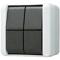 Produktbild: Jung 835W Doppeltaster, 2 Schließer, IP 44, WG 800