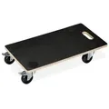 Produktbild: Relaxdays 4 x Transportroller mit Bremse 400 kg Hellbraun,Schwarz