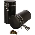 Produktbild: Dosenritter | 2x Kaffeedose/Vorratsdose mit Bügelverschluss und Silikondichtung, luftdicht aus Metall für je 500g Kaffee | 20 x 10.4cm (H,ø) | auch ideal als Mehl- oder Reisdose