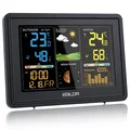 Produktbild: Wetterstation Funk mit Außensensor, Digital Farbdisplay DCFFunkuhr Innen und ...
