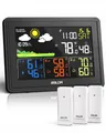 Produktbild: Wetterstation mit 3 Außensensoren, Farbdisplay, Thermo-hygrometer, Barometer