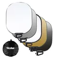 Produktbild: Rollei 5 in 1 Reflektor Fotografie Faltbar 72x90cm Licht Diffusor Foto für Portrait und Produktfotografie Leicht Kompakt 700g Außenbeleuchtung mit Tragetasche, Foto-Reflektor-Licht-Diffusor-Fotografie