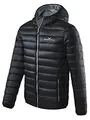 Produktbild: Black Crevice Herren Steppjacke I wind- & wasserabweisende Herren-Jacke I Steppjacke mit Kunstfaserfüllung I Steppjacke mit Kapuze, schwarz/silber, 58