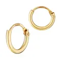 Produktbild: Paar 585 Echt Gold Herren Klapp Creole Ohrring Ohrschmuck Ohrhänger 9,0mm 1752