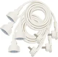 Produktbild: 4er Pack Brennenstuhl Qualitäts-Kunststoff-Verlängerungskabel mit Flachstecker (Verlängerungskabel flach für innen mit 3m Kabel) weiß