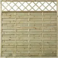 Produktbild: Plus Holz Sichtschutzzaun Bergen m. Gitter Holz druckimprägniert 180 x 180 cm