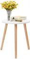 Produktbild: Kaffeetisch Beistelltisch Esstisch Küchentisch Holzbeinen weiß 40x40x48cm