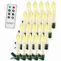 Produktbild: Deuba® Christbaumkerzen LED Kabellos 20er Set Batterie mit Timer Fernbedienung Echtwachs Optik Lichterkette Weihnachten Flackernd Warmweiß Tannenbaum