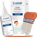 Produktbild: Evolsin® 120ml Läuseshampoo & Läusekamm für Erwachsene & Kinder ab 6 Monaten – bei Befall von Haaren mit Nissen & Kopfläusen – Läusemittel schonend für die Kopfhaut – wirkt in 15 Minuten