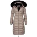 Produktbild: Navahoo Damen Winterjacke Umay – Lange Steppjacke mit Abnehmbarer Kapuze & Kunstfell