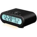 Produktbild: LogiLink Radiowecker Nachtlicht LCD Display USB C FM Radio Temperatur Schwarz