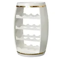 Produktbild: riess-ambiente.de Design Weinfass Bodega White 65cm weiß Gold Pinie Flaschenregal 14 Flaschen, Nachttischlampe, Dekolampe, Wohnzimmerlampe