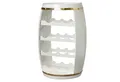Produktbild: riess-ambiente Weinregal BODEGA WHITE 65cm weiß / gold, Einzelartikel 1-tlg., Esszimmer · Holz · 14 Flaschen · Weinfass · Modern Design