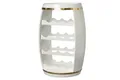Produktbild: Weinregal Weiß Gold H: 63 cm offenes Weinfass Design Fass Bar Schrank Flaschen