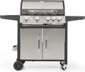 Produktbild: Klarstein Gasgrill mit Großer Grillfläche, Gasgrill 1 Seitenbrenner & 4 Brenner, 17,1kW Edelstahl-Gasgrill, BBQ Gasgrill für Balkon & Garten, Grill für Propan, Gasgrills mit 5 Brenner & Thermometer