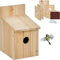 Produktbild: Relaxdays Nistkasten Bausatz 6-teilig Tannenholz Natur Mit Türverriegelung 23 cm x 14 cm x 18 cm 560 g