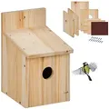 Produktbild: Relaxdays Nistkasten, Hellbraun, Holz, 14x23x18 cm, Gartenzubehör, Gartenpflege, Vogelhäuser