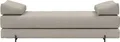 Produktbild: INNOVATION LIVING ™ Stapelliege Sigmund 579 Eiche-Beine, Daybed mit zwei Federkernmatratzen, Fußteil schwarz