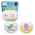 Produktbild: Philips Avent ultra air Schnuller – kiefergerecht geformtes Design, für Babys, 0–6 Monate, weicher, symmetrischer Silikonsauger, BPA-frei, mit Sterilisationsbehälter, 2er-Pack, SCF080/24