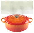 Produktbild: Le Creuset Signature Bräter oval 33 cm ofenrot, Emaille hell 24147265016