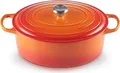Produktbild: Le Creuset Bräter Signature 33 cm oval | Gusseisen | Ofenrot | Induktion & Backofen geeignet | 7,5 L | Handgefertigt