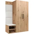 Produktbild: Mirjan24 Garderoben-Set, Weiß, Eiche Artisan, Holzwerkstoff, Rechteckig, 80x191x50 cm, Garderobe, Garderoben-Sets & Serien, Garderoben-Sets