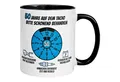 Produktbild: Momentals Tasse 50. Geburtstag Mann – „50 Jahre auf dem Tacho - Schonend Behandeln“, Gratis Versand · Links-&Rechtshänder · Spülmaschinenfest