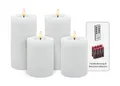 Produktbild: LC Home LED-Kerze Candela Lights LED Kerzen 4er Set Winter glatt Echtwachs (4-tlg)
