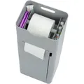 Produktbild: 6 In 1 Stand Wc-garnitur Imon Grau Matt, Integrierter Toilettenpapierhalter, Wc-bürstenhalter, Ersatzrollenhalter, Stauraumfächer Und Ablage, Grau, Kunststoff (abs) Grau - Grau - Wenko