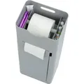 Produktbild: 6 In 1 Stand Wc-garnitur Imon Grau Matt, Integrierter Toilettenpapierhalter, Wc-bürstenhalter, Ersatzrollenhalter, Stauraumfächer Und Ablage, Grau, Kunststoff (abs) Grau - Grau - Wenko