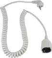 Produktbild: as - Schwabe Spiralleitung, 2m auf 4m dehnbares Spiral-Kabel mit Schutzkontaktwickelstecker & Schutzkontaktkupplung, 230 V, 16 A Verlängerungskabel, IP20, weiß, 70426