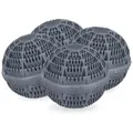 Produktbild: Relaxdays Waschball, 4er Set, Waschkugel für Waschmaschine, ökologisch, hautfreundlich, Waschen ohne Waschmittel, grau