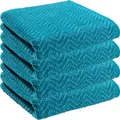 Produktbild: REDBEST Handtuch Palmdale 4er-Pack Walk-Frottier Petrol Größe 50x100 cm