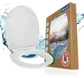 Produktbild: WENKO Toilettensitz Mod. Baltic Hochglanz, WC-Sitz mit Absenkautomatik, Schnellbefestigung