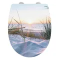 Produktbild: Wandabfallende Toilettensitz BALTIC WENKO, mit Sonnenuntergangs-Druck, 38,8 x 45