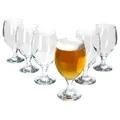 Produktbild: 6x Pokal-Bierglas 350ml Pilsgläser klar 6 Personen Cocktail-Kelch Beer Glasses