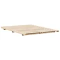 Produktbild: vidaXL Bodenbettgestell Braun 160 x 200 cm Massivholz Kiefer, Stylischer, moderner Bettrahmen, rechteckige Plattform, platzsparende Aufbewahrung, minimalistisches Holz-Möbel