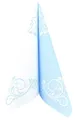 Produktbild: APARTina Servietten Ornamente 40x40 cm stoffähnlich Airlaid, stoffähnliche Hochzeitsservietten Serviette Hochzeit Einwegserviette - BELLISSIMA hellblau