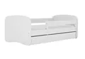 Produktbild: Kids Collective Kinderbett Jugendbett Kinderbett mit Rausfallschutz, Lattenrost & Schublade, 180x80 mit Matratze, in weiß Mädchen Jungen Bett