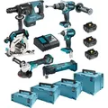 Produktbild: Makita DLX6085TJ (DGA513 + DHR243 + DHS680 + DHP481 + DTD153 + DTM51)