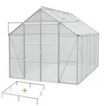 Produktbild: SET Vitavia Gewächshaus Uranus 9900 6mm HKP 2,5x3,8 eloxiert + Fundamentsrahmen
